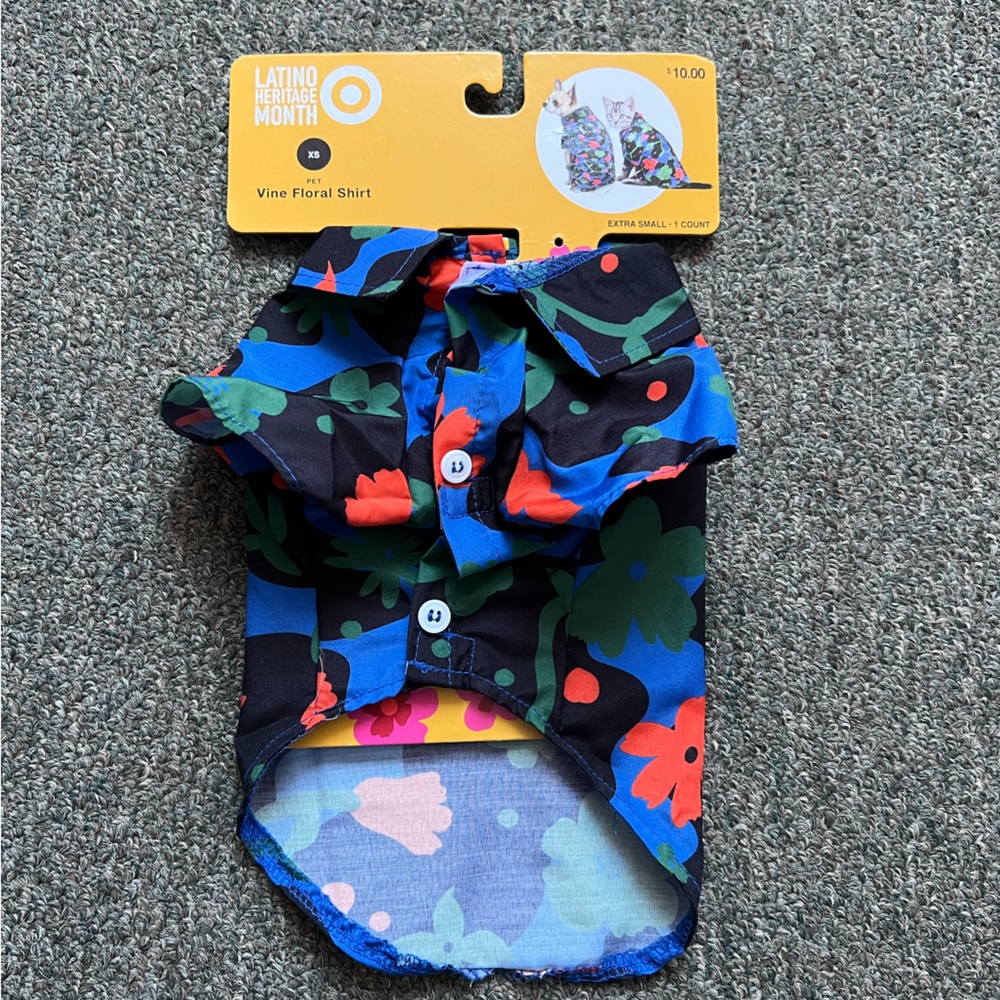 Target Dog Shirt XS Small Dog Chihuahua Velcro Latino Heritage Month Vine